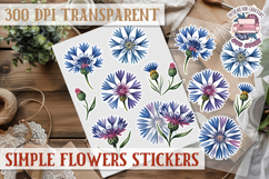Summer Flowers sticker Scrapbook PNG Botanical Beach Product Image 1