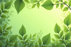 Green Leaves Border background Product Image 1