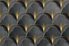 Art Deco Gold Fan Pattern Background Product Image 1
