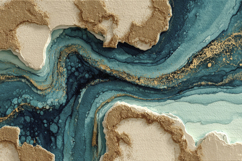 Teal Gold Marble Texture Background Product Image 1