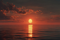 Sunset Over The Ocean Background Product Image 1