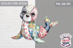 Cute Patchwork Animal Sublimation Design PNG kids t-shirt Product Image 1
