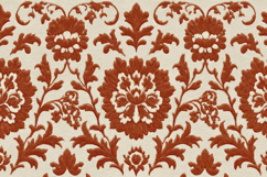 Red Damask Pattern Background Product Image 1
