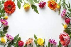 Colorful Floral Border background Product Image 1
