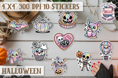 Halloween sticker Kawaii PNG pastel holographic foil Product Image 1