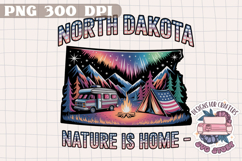 USA STATE America Summer Camping PNG Watercolor Design Sign Product Image 1