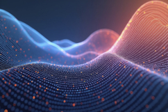 Abstract Digital Waves Background Wallpaper Product Image 1