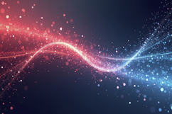 Featuring Glowing Particles Filled Waves Background Wallpape Product Image 1