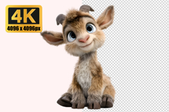 Cute Baby Goat Transparent PNG Product Image 1