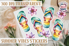 Summer sticker sheet Scrapbook PNG Flowers Vibe Fruits Product Image 1