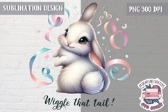 Cute Animal Easter BABY Sublimation Design PNG Spring Bunny Product Image 1
