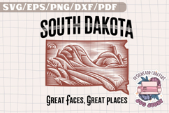 USA STATE America Vintage SVG Monochrome Design Patriotic Product Image 1