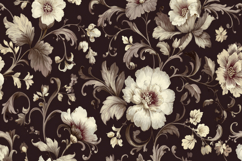 Brown Floral Pattern Background Product Image 1