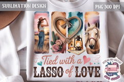 Cowgirl Brushstrokes PNG Sublimation Cow Horse Product Image 1