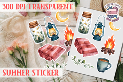 Summer sticker Cute flowers Love Picnic Beach Spring Product Image 1