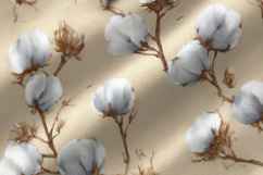 Cotton Flower Pattern Background Product Image 1