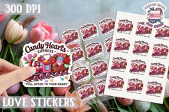 Love sticker Sheet Valentine Day Sign Lettering PNG 14 feb Product Image 1