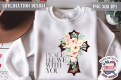 Easter Bible Quote Sublimation Design PNG Jesus Cross Product Image 1