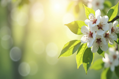 White Cherry Blossoms Background Wallpaper Product Image 1
