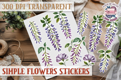 Summer Flowers sticker Scrapbook PNG Botanical Beach Product Image 1