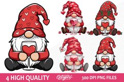 Valentine Gnome Sublimation Clipart - High Quality Design Product Image 1