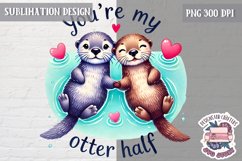 Valentine Love Animals Cute Quote Sublimation Design PNG Product Image 1