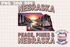 USA STATE America Summer Camping PNG Watercolor Design Sign Product Image 1