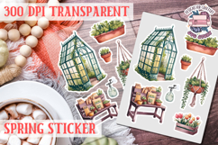 Spring sticker Cute vintage flowers Love PNG Funny Product Image 1