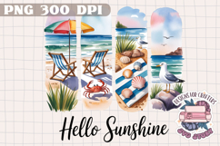 Summer Beach Brushstrokes PNG Sublimation Seaside Coastal Product Image 1