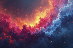 Colorful Cosmic Clouds Background Product Image 1