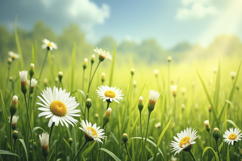 Daisy Flowers Background Wallpaper Product Image 1