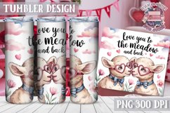 Sublimation Tumbler WRAP Love Design Quote Watercolor Animal Product Image 1