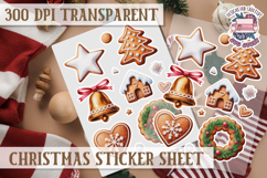 Christmas Sticker Sheet Watercolor Winter Holiday PNG Product Image 1