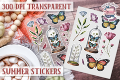 Summer sticker sheet Beach Scrapbook PNG Flowers Vibe Product Image 1