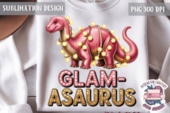 Christmas Dinosaur Funny Quote Sublimation design Tshirt Product Image 1