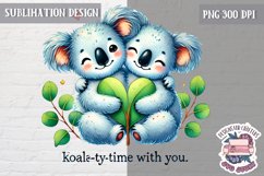 Valentine Love Animals Cute Quote Sublimation Design PNG Product Image 1