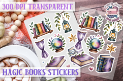 Magic Books sticker sheet Rainbow Love Read PNG Book Lovers Product Image 1