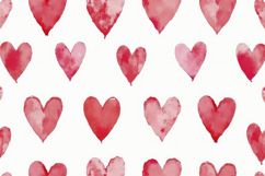 Watercolor Hearts Pattern Background Wallpaper Product Image 1