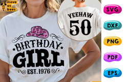 50th Birthday Girl Svg, Png, 1976, Country, Cowgirl, Western Product Image 1