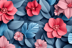 Flowers and Leaves Background Wallpaper Product Image 1