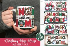 Christmas Mug Wrap Design - Christmas Gnome Sublimation Product Image 1