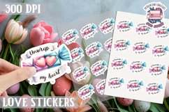 Love sticker Sheet Valentine Day Lovers Funny Sweets PNG Product Image 1