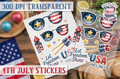 4th July sticker sheet USA Scrapbook PNG Independent Day Product Image 1