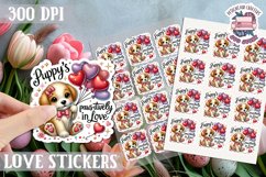Love sticker Sheet Valentine Day Sign Lettering PNG 14 feb Product Image 1