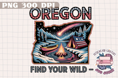 USA STATE America Summer Camping PNG Watercolor Design Sign Product Image 1