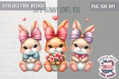Valentine Love Animals Cute Quote Sublimation Design PNG Product Image 1