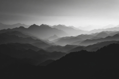 Black and White Mountain Range Background Wallpaper Product Image 1