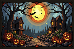 Horror Night Scene Background Wallpaper Product Image 1