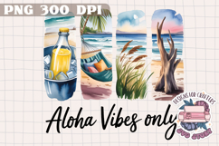 Summer Beach Brushstrokes PNG Sublimation Seaside Coastal Product Image 1