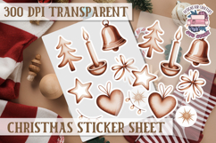 Christmas Watercolor Sticker Sheet Winter Cute Holiday PNG Product Image 1